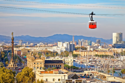 Teleférico del Puerto och Montjuïc